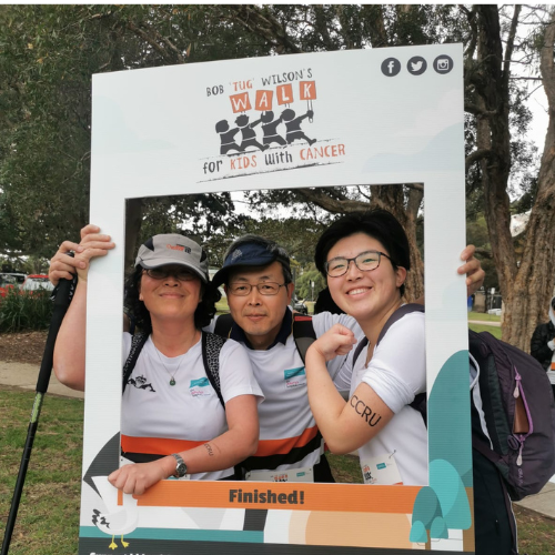 Dr Chen and her family complete their Walk for Kids with Cancer (2021)