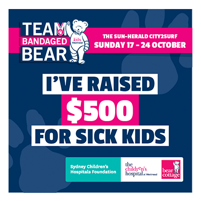 City2Surf Team Bandaged Bear $500 raised