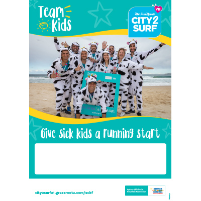 City2Surf 2021 Team Kids Empty Belly Poster