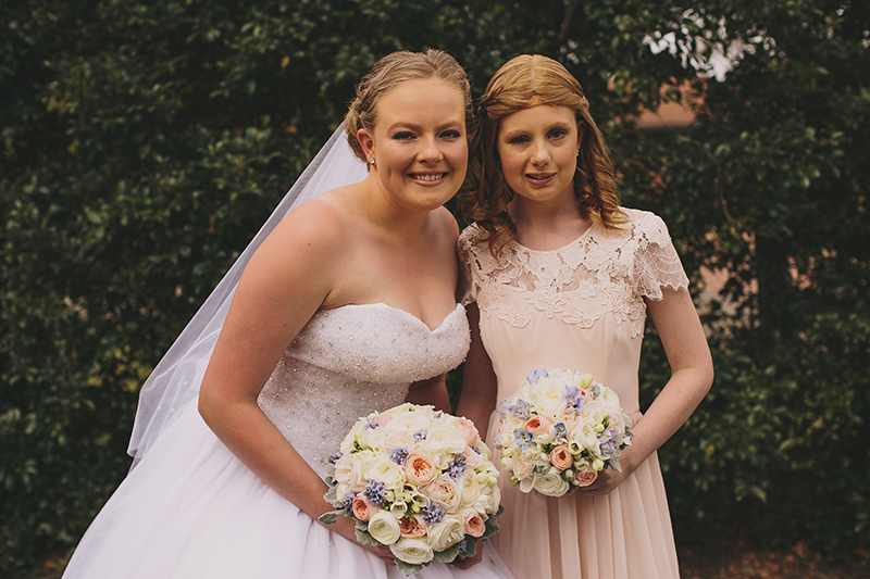 Brooke and her sister Rochelle at Rochelle's wedding