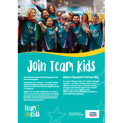 City2Surf 2021 Team Kids Fundraising Guide
