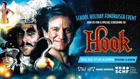 Flyer for Stage Artz Movie Night - Hook