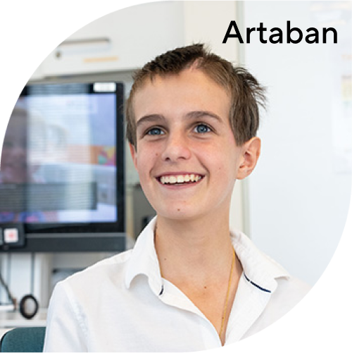 Artaban in a hospital room smiling