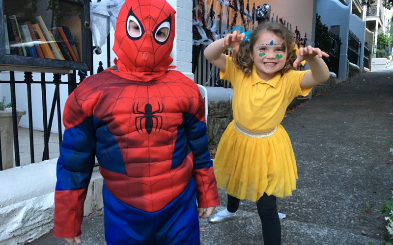 ''Will dressed up as Spiderman with his bestfriend Pearl'' ''Will dressed up as Spiderman with his bestfriend Pearl''