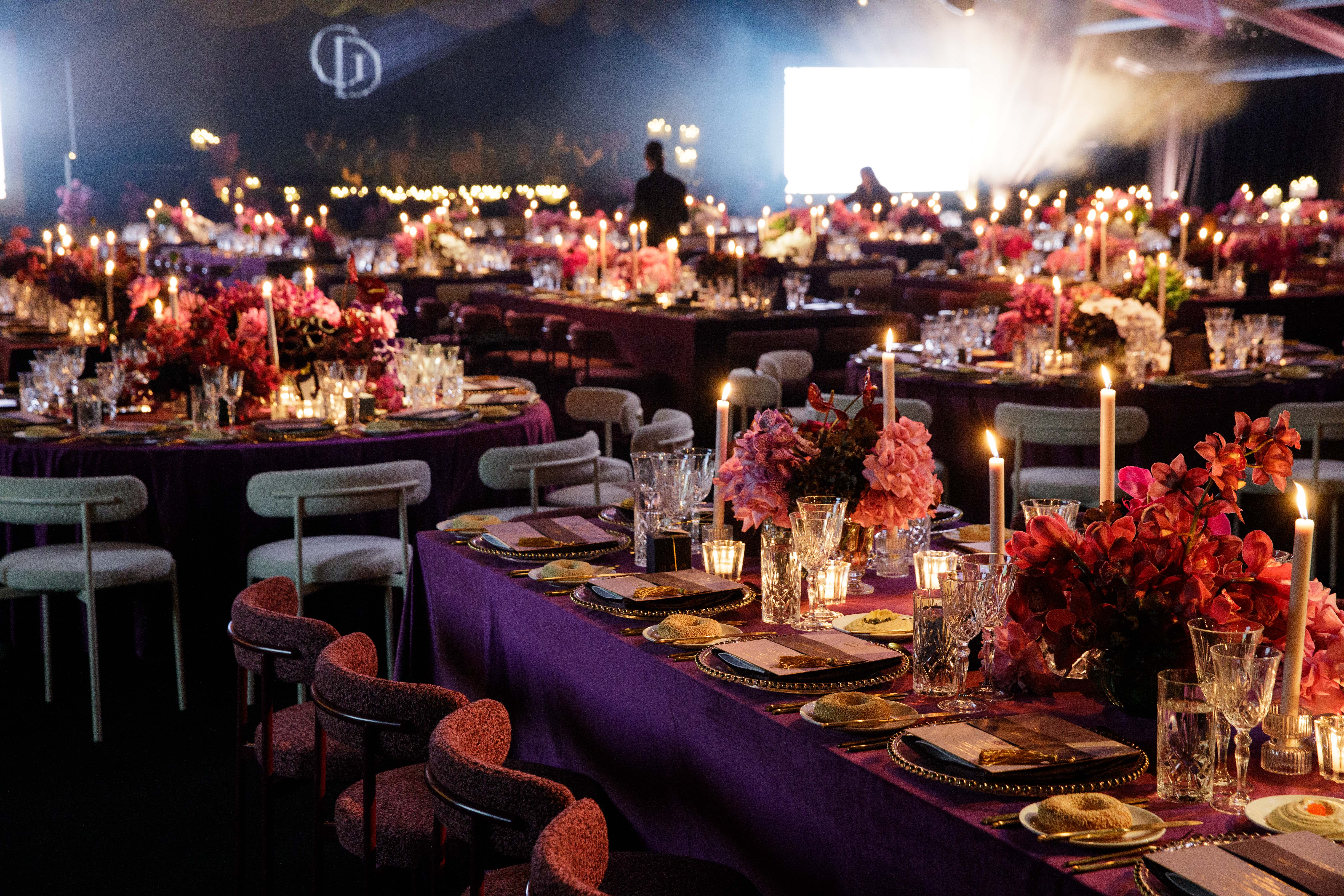 Image of table settings at Gold Dinner 2025.