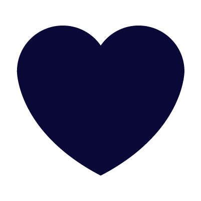 Navy Blue Heart