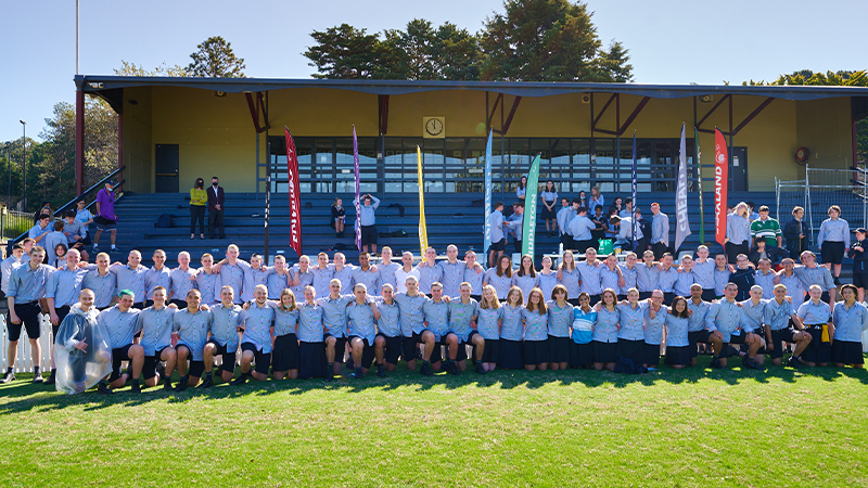 The kids after their annual head shave fundraiser.