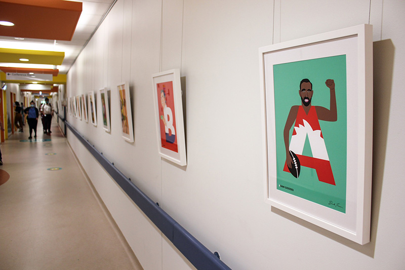 Beck's artworks in the hospital