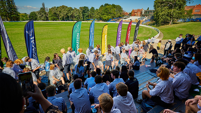 Canberra Grammar school kids getting their heads shaved