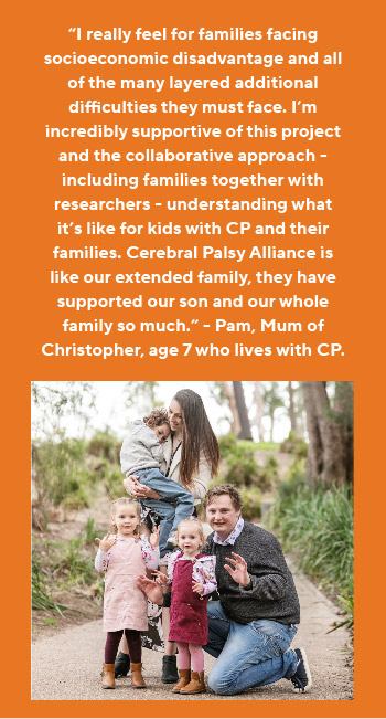 Christopher, age 7 who lives with CP and his family