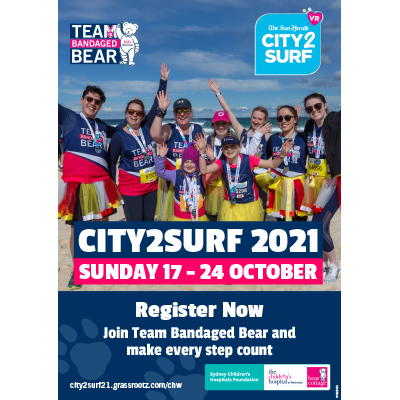 City2Surf 2021 Team Bandaged Bear Generic Poster