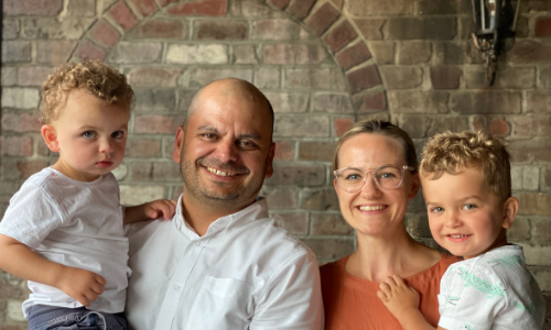 Noah and his parents and brother